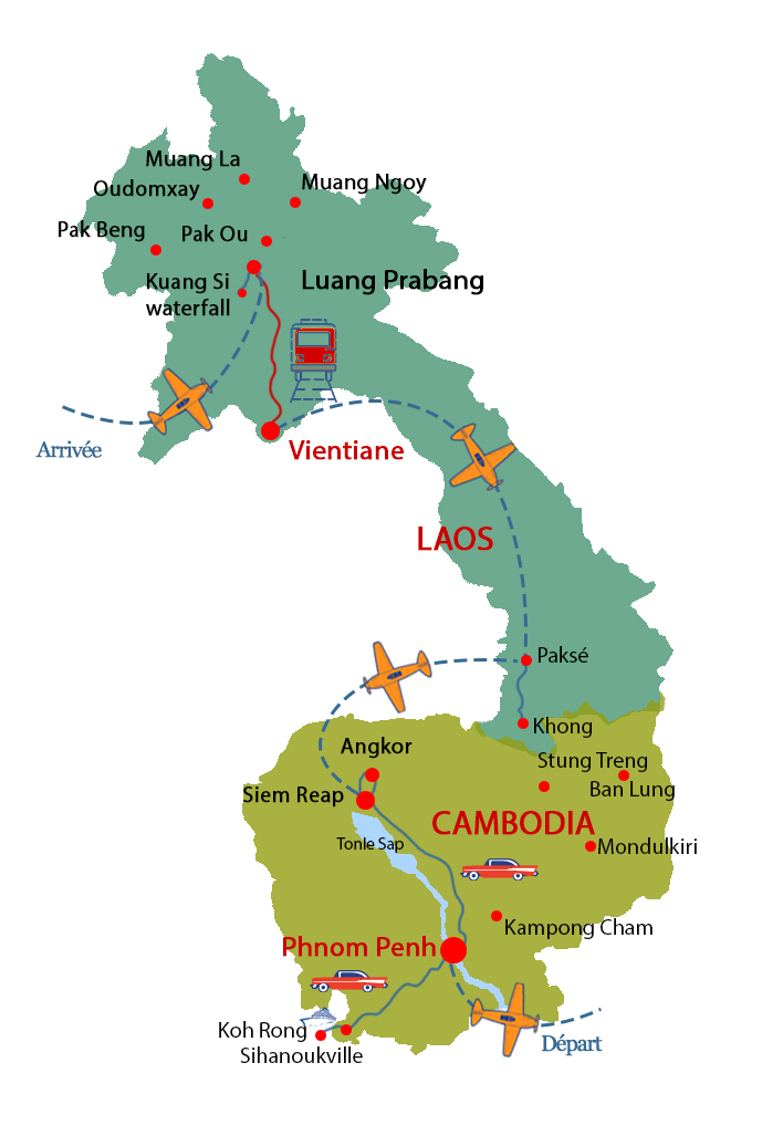 Circuit d'exception Cambodge Laos en 21 jours