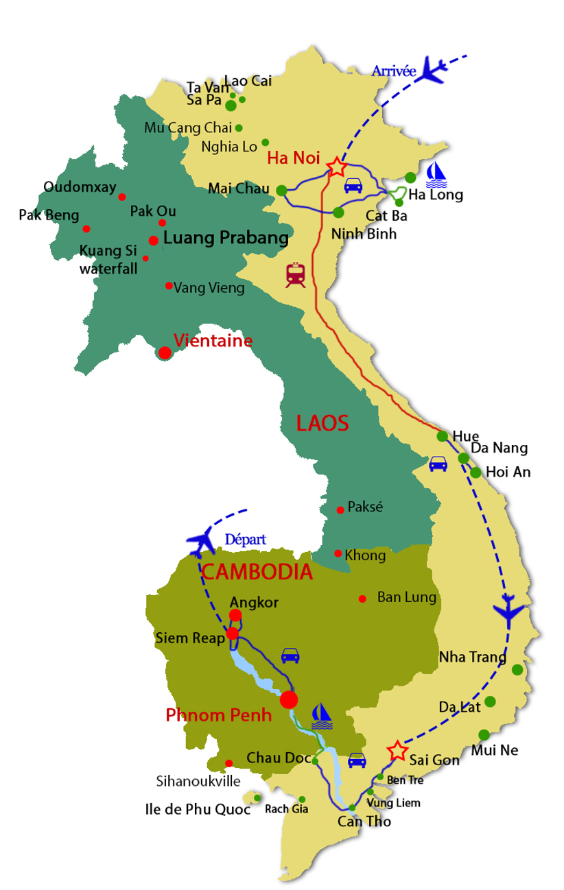 Circuit Voyage Vietnam et Cambodge en famille - Itin&eacute;raire de 20 jours avec l'agence locale francophone Tonkin VOyage