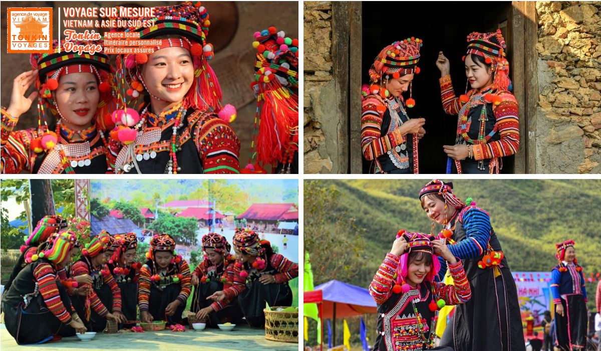 costumes traditionnels en couleurs des ethnies au Vietnam
