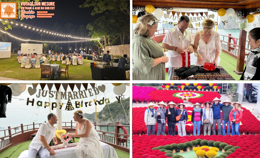Voyage en couples Voyage de noces Anniversaire de voyage au Vietnam avec l'agence voyage priv&eacute; sur mesure