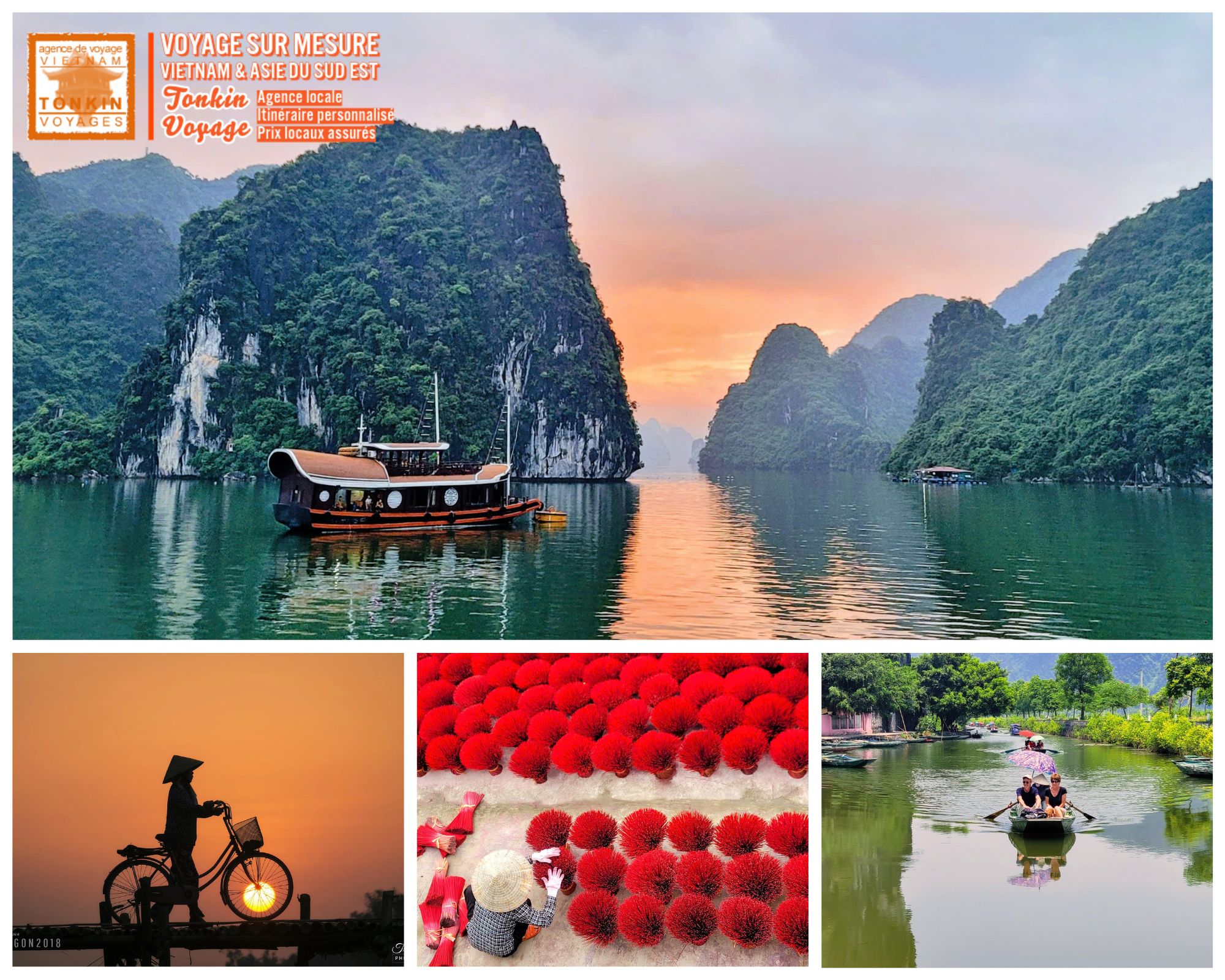 Circuit au Vietnam : Quelles &eacute;tapes m&eacute;rites 2 ou 3 nuits Voyage sur mesure avec l'agence locale Tonkin Voyage &agrave; Hanoi