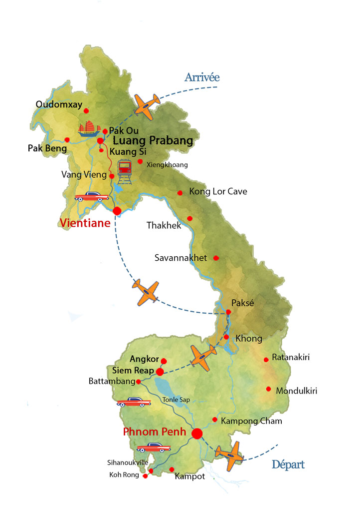 Circuit Laos Cambodge 24 jours sur mesure | Tonkin Voyage